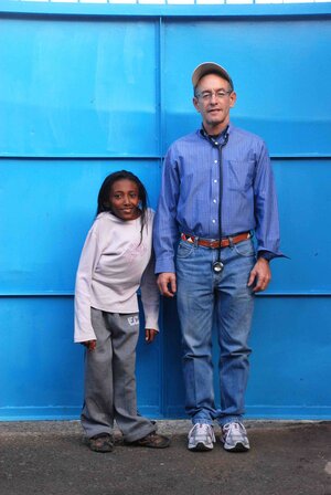 Young Firehiwot with Dr Rick Hodes